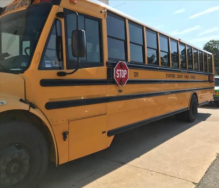School Bus that had been cleaned by SERVPRO