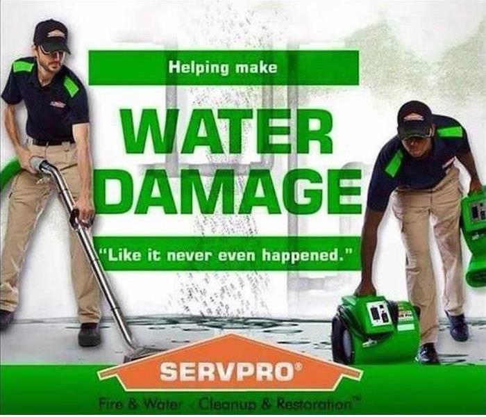 Water Damage Poster with SERVPRO Employees